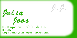 julia joos business card