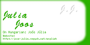 julia joos business card